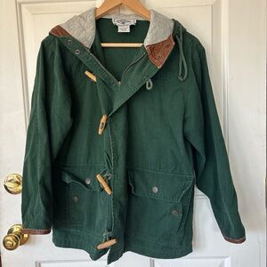 Looney Tunes Character Green Jacket with Brown and Gray Details